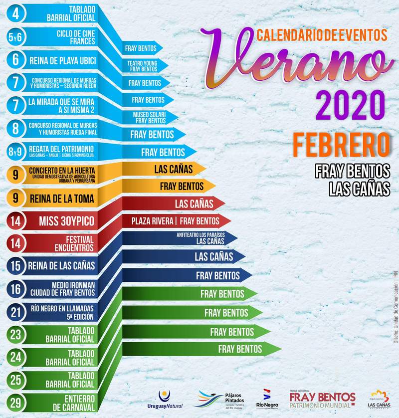 Calendario Fray Bentos Las Cañas