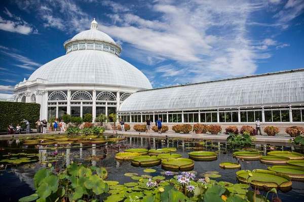 NYBG_-_Enid_A._Haupt_Conservatory_Exterior___Lily_pond